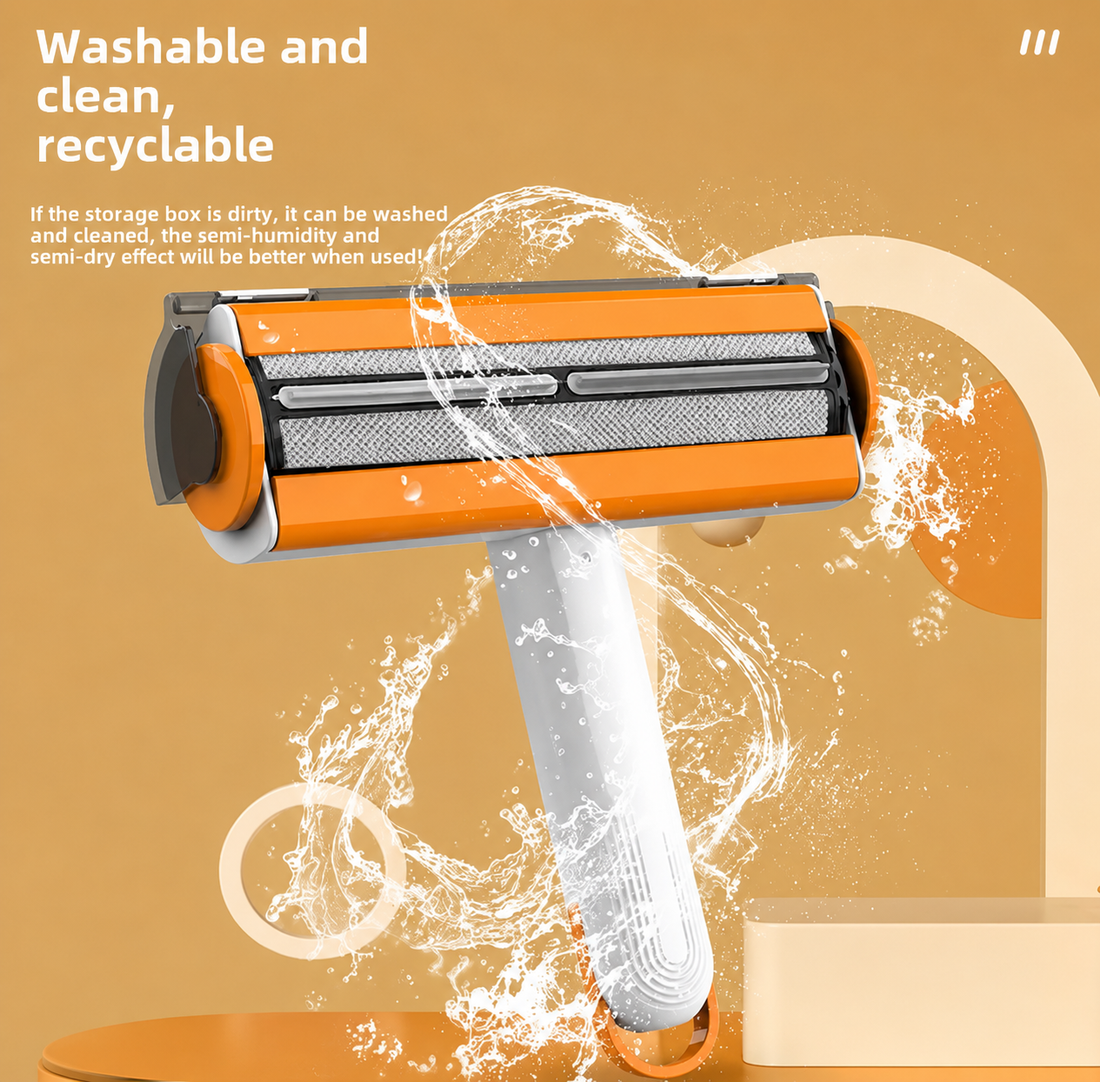 Reusable Self-Cleaning Lint Roller for Pet Hair, Clothes & Furniture