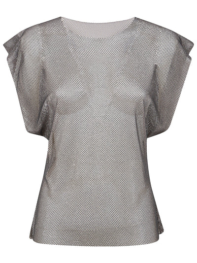 Alberta Ferretti Women Crystals Net T-Shirt