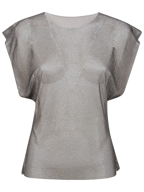 Alberta Ferretti Women Crystals Net T-Shirt