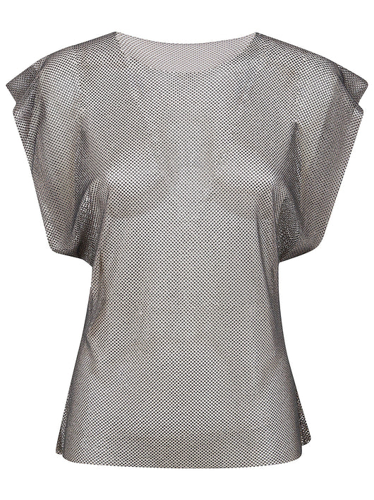 Alberta Ferretti Women Crystals Net T-Shirt