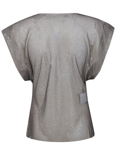 Alberta Ferretti Women Crystals Net T-Shirt