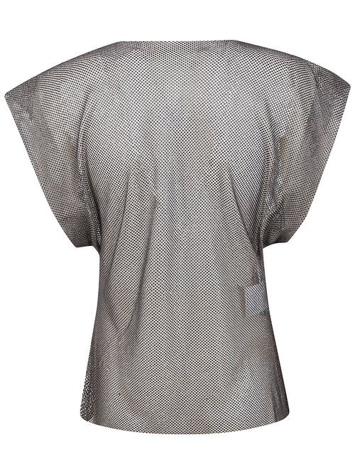 Alberta Ferretti Women Crystals Net T-Shirt