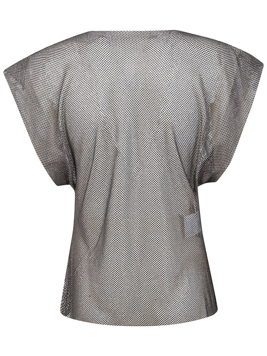 Alberta Ferretti Women Crystals Net T-Shirt