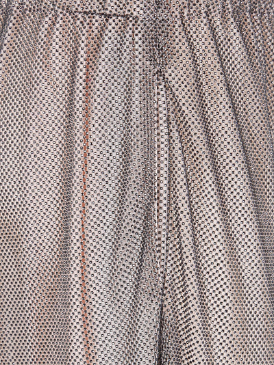 Alberta Ferretti Women Wide Leg Crystals Net Trousers