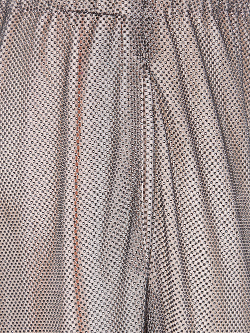 Alberta Ferretti Women Wide Leg Crystals Net Trousers