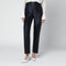 Alberta Ferretti Blue Silk-Blend Satin Trousers Women