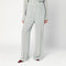 Alberta Ferretti Palazzo Pants In Ice Color Crêpe Women