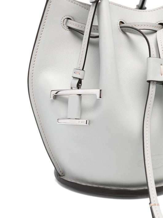 Tod's Women Logo-Charm Leather Mini Bucket Bag