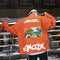autumn new hip-hop hip hop sports jacket jacket shop owner wind loose printed jacket male