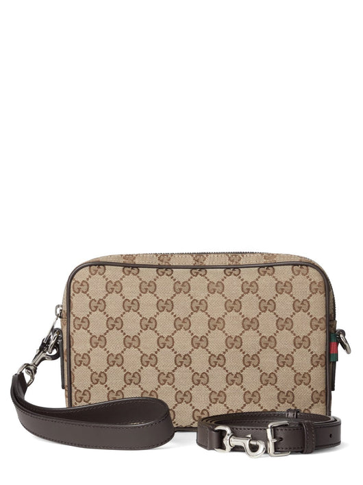 Gucci Men Fabric Shoulder Bag "Gg" Small