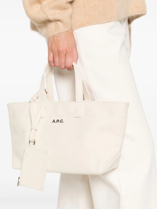 A.P.C. Women "Le Drummer Toile" Small Tote Bag