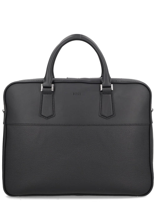 Boss Men Leather Briefcase Bag