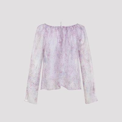 Alberta Ferretti Printed Organza Blouse Women