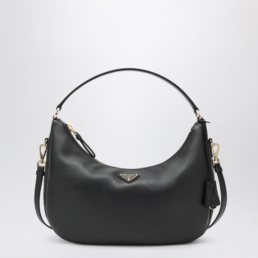 Prada Black Leather Shoulder Bag Women