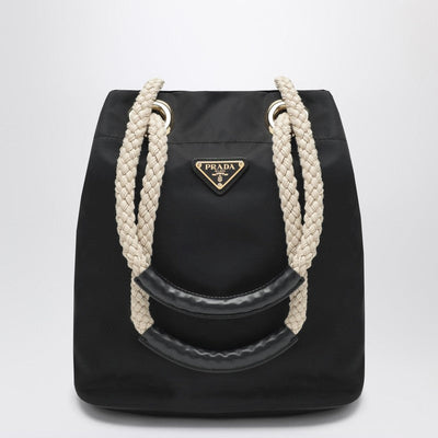 Prada Mariner Small Bucket Bag In Black Re-Nylon Women