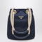 Prada Mariner Small Bucket Bag In Baltic Blue Re-Nylon Women