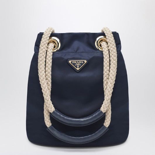 Prada Mariner Small Bucket Bag In Baltic Blue Re-Nylon Women
