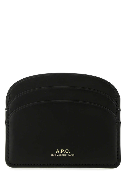 A.P.C. Women Black Leather Card Holder