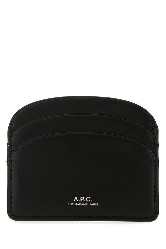 A.P.C. Women Black Leather Card Holder