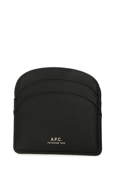 A.P.C. Women Black Leather Card Holder