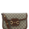 Gucci Women Gg Supreme Fabric And Leather Horsebit 1955 Shoulder Bag