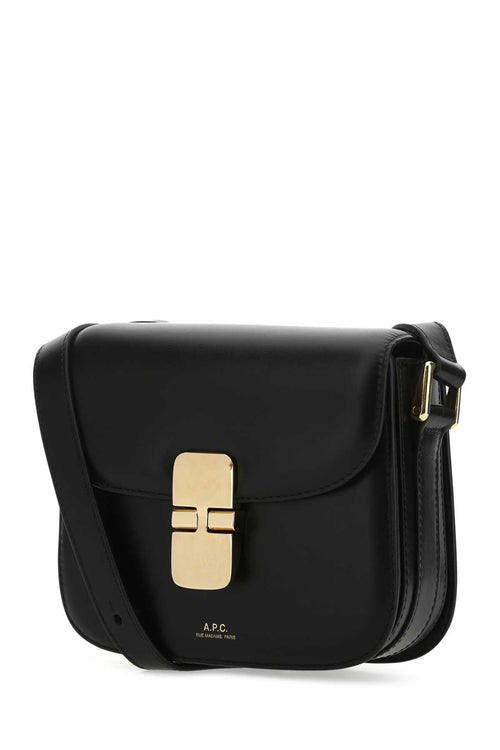 A.P.C. Women Black Leather Mini Grace Crossbody Bag