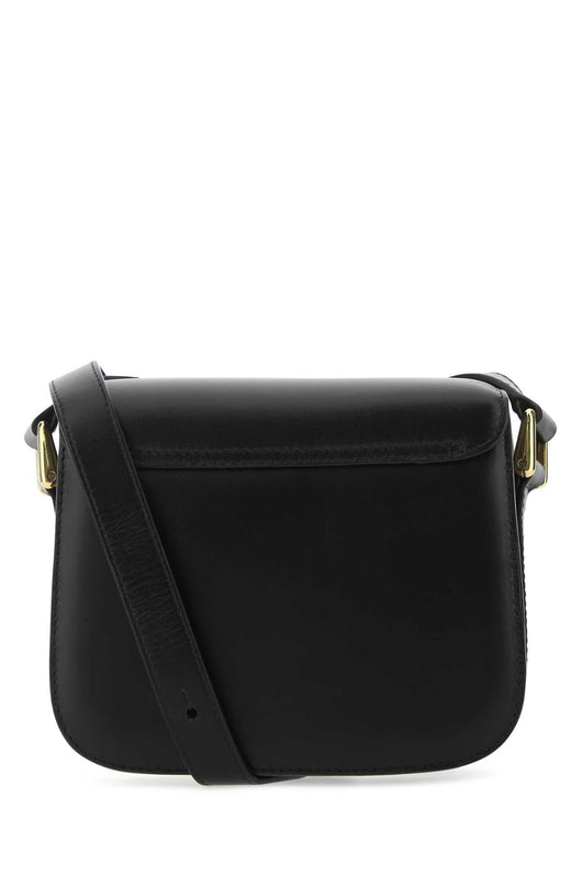 A.P.C. Women Black Leather Mini Grace Crossbody Bag