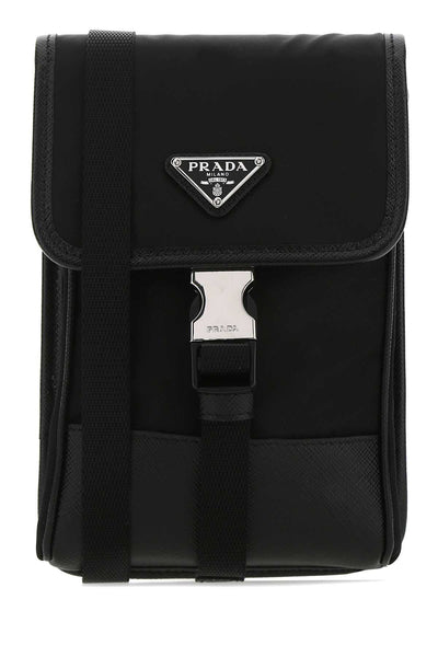 Prada Men Black Re-Nylon Phone Case