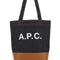 A.P.C. Men Two-Tone Denim And Leather Axelle Shopping Bag
