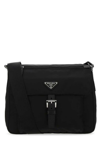 Prada Women Black Re-Nylon Crossbody Bag