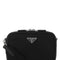 Prada Men Black Leather And Nylon Crossbody Bag