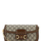 Gucci Women Leather And Gg Fabric Handbag