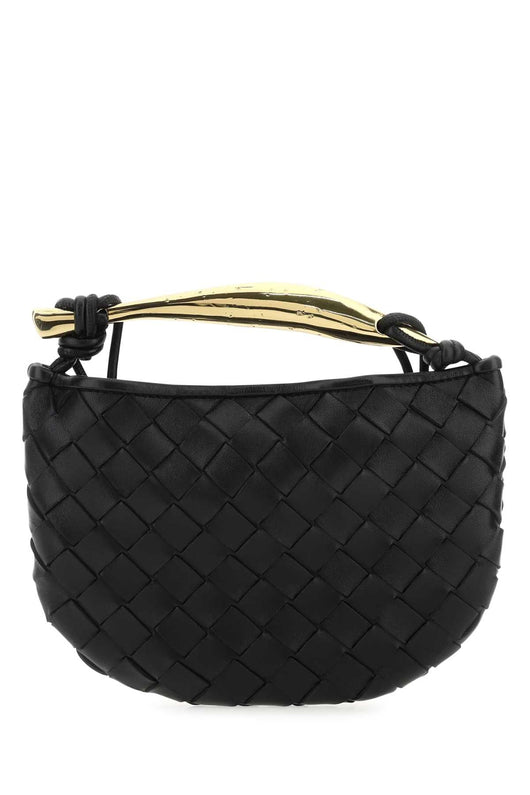 Bottega Veneta Women Black Leather Sardine Handbag
