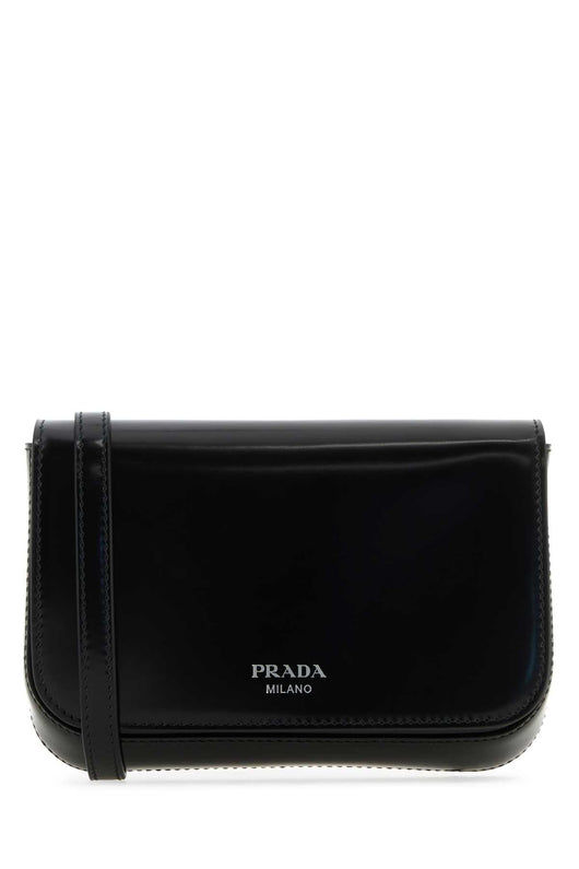 Prada Men Black Leather Crossbody Bag