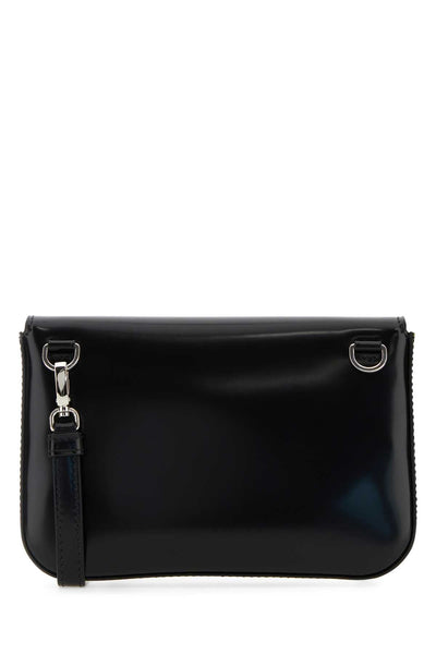 Prada Men Black Leather Crossbody Bag