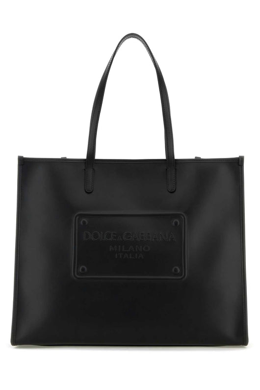 Dolce & Gabbana Men Black Leather Shopping Bag