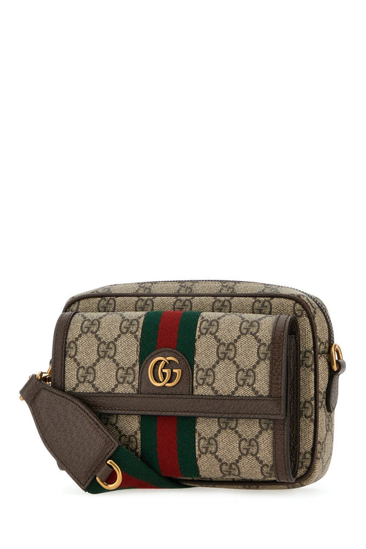Gucci Women Gg Supreme Ad Leather Mini Ophidia Crossbody Bag