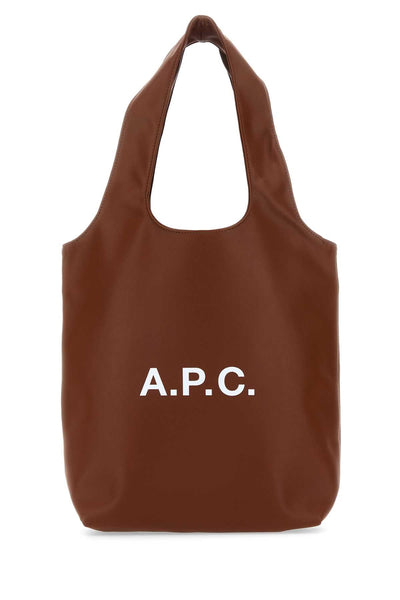 A.P.C. Women Caramel Synthetic Leather Shopping Bag