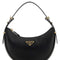 Prada Women Black Leather Arquã¨ Handbag
