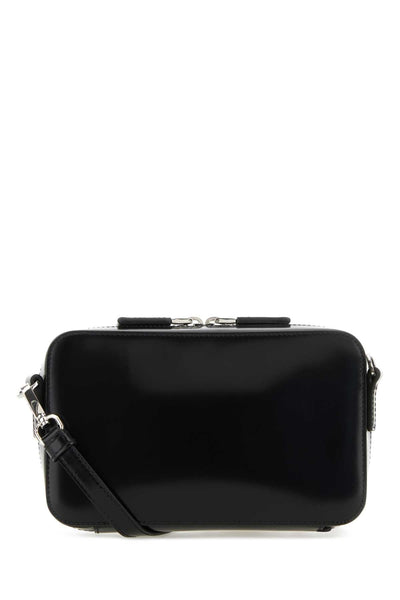 Prada Men Black Leather Brique Crossbody Bag