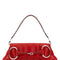Gucci Women Red Leather Medium Gucci Horsebit Chain Clutch