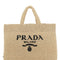 Prada Women Raffia Shopping Bag