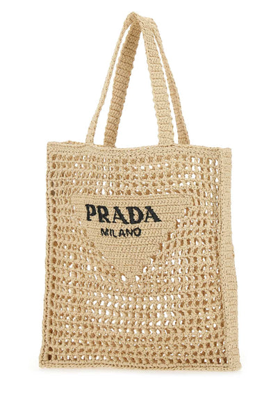 Prada Women Raffia Shopping Bag