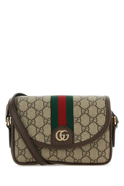 Gucci Women Gg Supreme Fabric Mini Ophidia Shoulder Bag