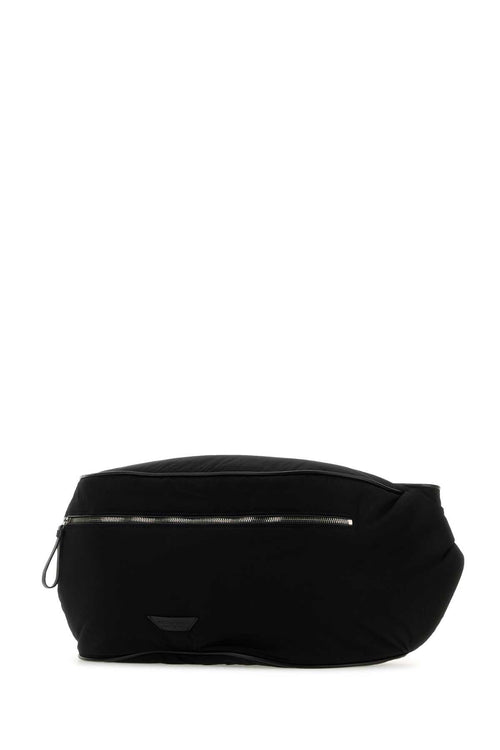 Bottega Veneta Men Black Fabric Belt Bag