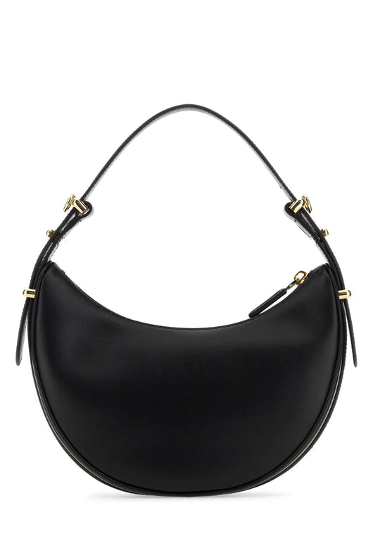 Prada Women Black Leather Arquã¨ Handbag