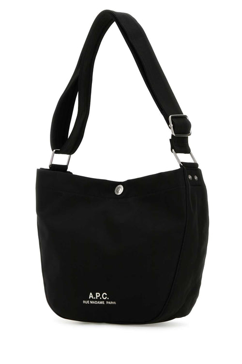 A.P.C. Women Black Fabric Small Besace Journal Crossbody Bag