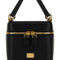 Dolce & Gabbana Women Black Leather Sicily Cube Handbag