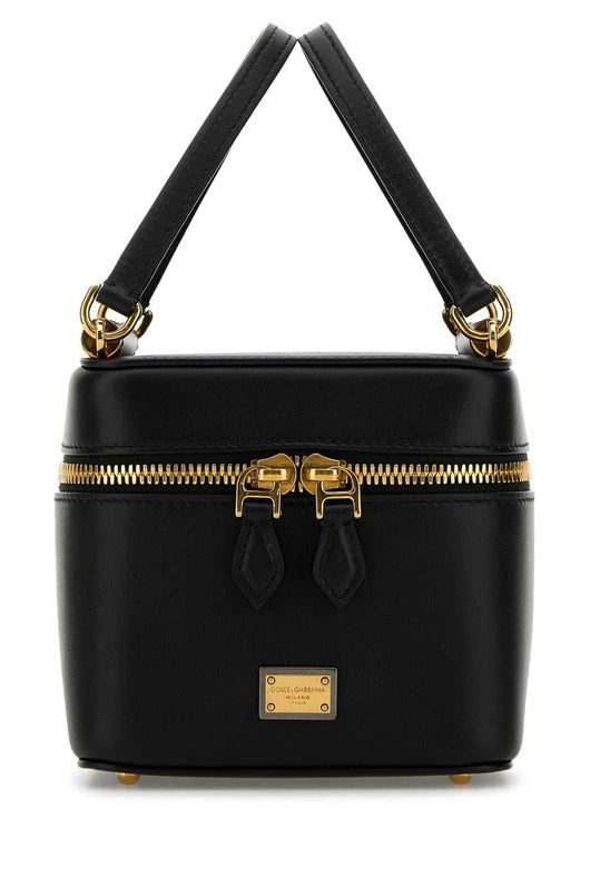 Dolce & Gabbana Women Black Leather Sicily Cube Handbag