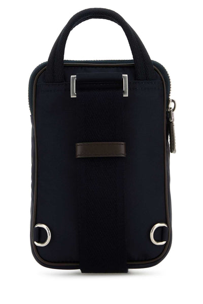 Prada Men Two-Tone Nylon And Suede Phone Case